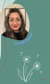 Golrokh Esmaili ist Journalistin, Erzieherin und zertifizierte Trauerbegleiterin. Als Gründerin des Trostteams hält sie Vorträge und gibt Workshops zu Themen wie interkulturelle Trauer und Verlust ohne Abschied. Golrokh kuratiert Kunst- und Filmprojekte zu Erinnerungskultur, Wandel und Menschenrechten. Im Iran geboren und in Deutschland aufgewachsen, verbindet sie Menschen, Kulturen, Sprachen und Lebenswelten